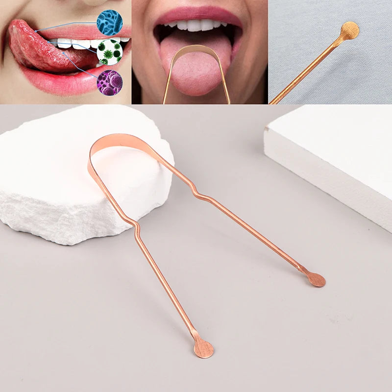 Pure Copper Tongue Scraper - Oral Hygiene Tool