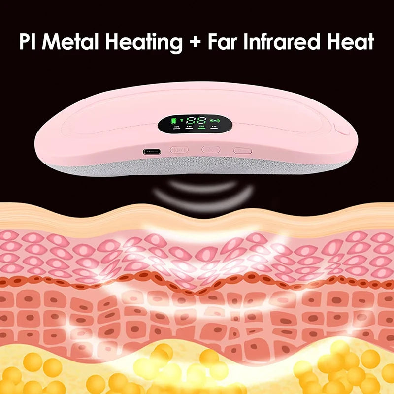 Heating Pad For Period Cramps 3-Speed Adjustment Portable Cordless Rechargeable Heating Pad For Menstrual Pain Relief Electric