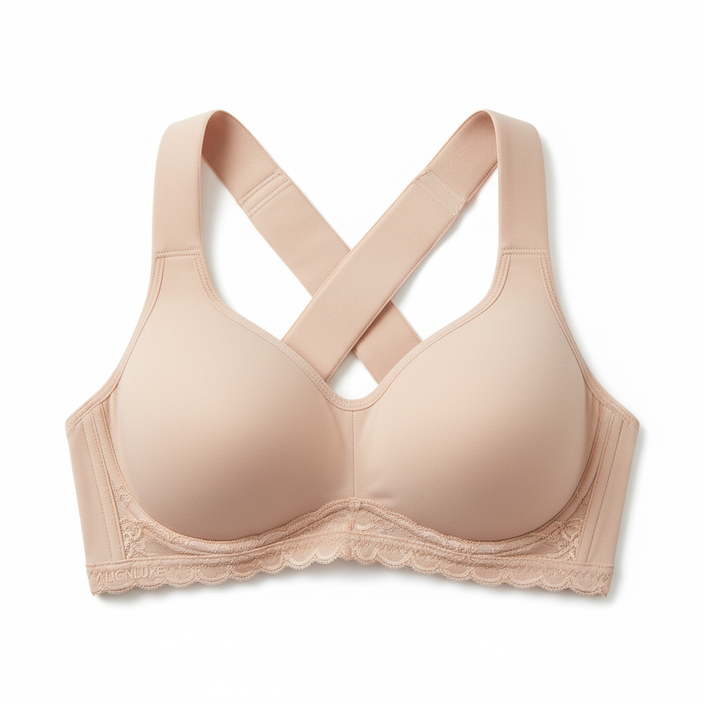 Posture corrector support bra for back pain relief and spinal alignment